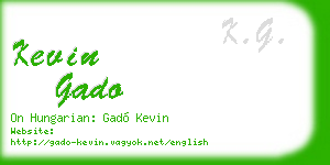 kevin gado business card